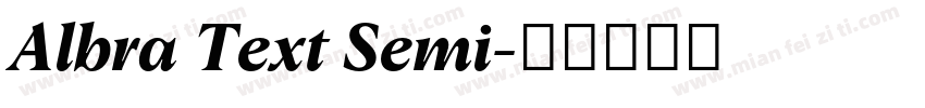 Albra Text Semi字体转换